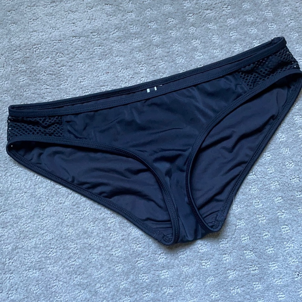 NWOT J. Crew black mesh bikini bottom